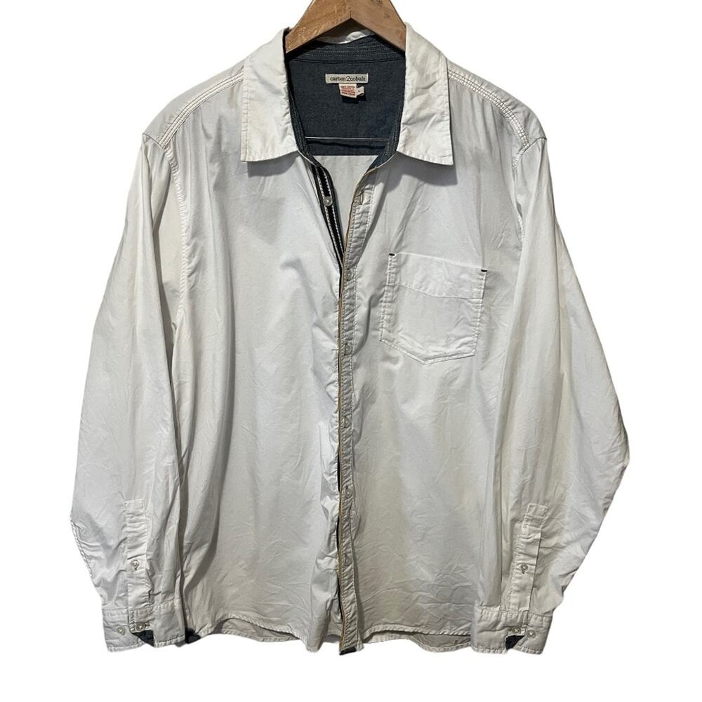 Men's Casual Button-Down Shirt - White